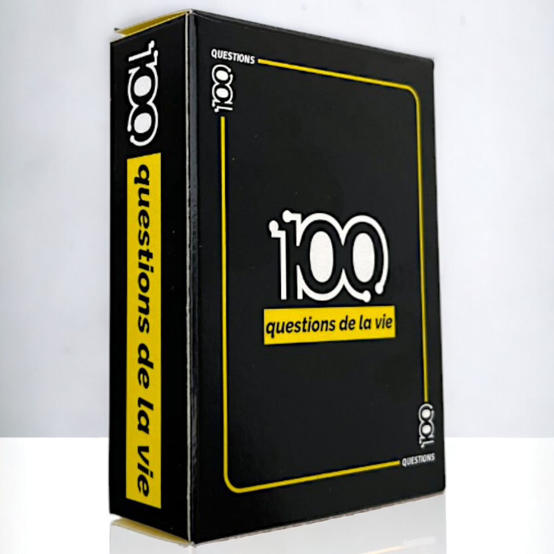 100 questions de la vie - Le Jeu de Cartes pour briser la Glace - Le Cadeau Parfait pour Toutes Les Occasions - Jeu de Cartes fabriqué en France