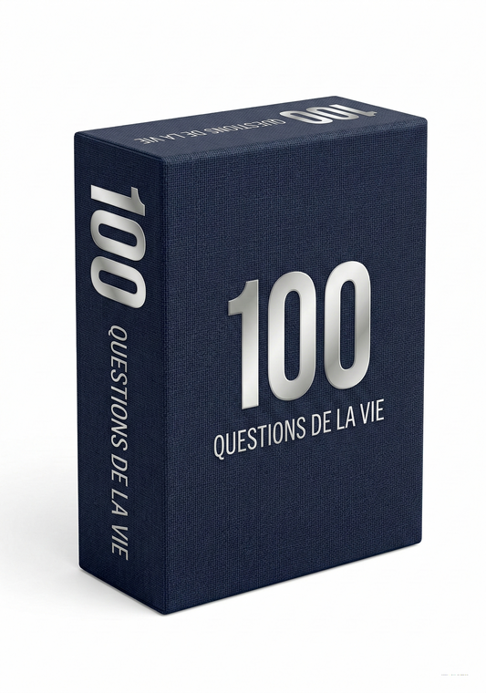 100 Questions de la Vie - Jeu de Cartes V2 - 160 Questions pour Briser la Glace - Cadeau Idéal Soirée, Couple, Famille, Amis - Jeu de Société Fabriqué en France