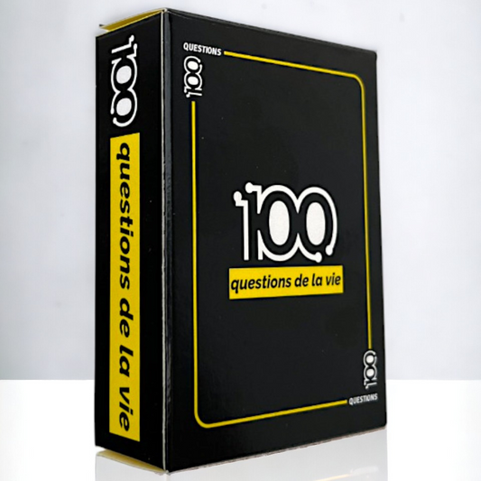100 questions de la vie - Le Jeu de Cartes pour briser la Glace - Le Cadeau Parfait pour Toutes Les Occasions - Jeu de Cartes fabriqué en France